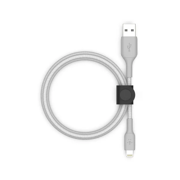 Lightning – USB-A Kablosu + Kayış, Gümüş